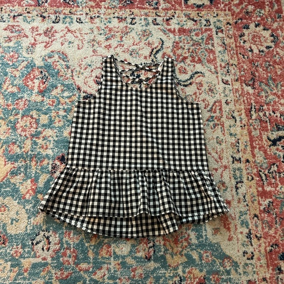 EUC plaid peplum top - Picture 2 of 5
